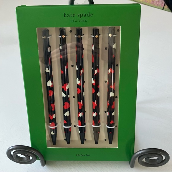 Kate Spade New York - Celebration Hearts Ink Pen Set (NWT) - Picture 1 of 5